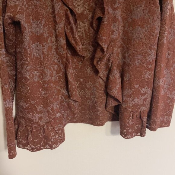 Chico's Brown Patterned Cardigan - Picture 4 of 10